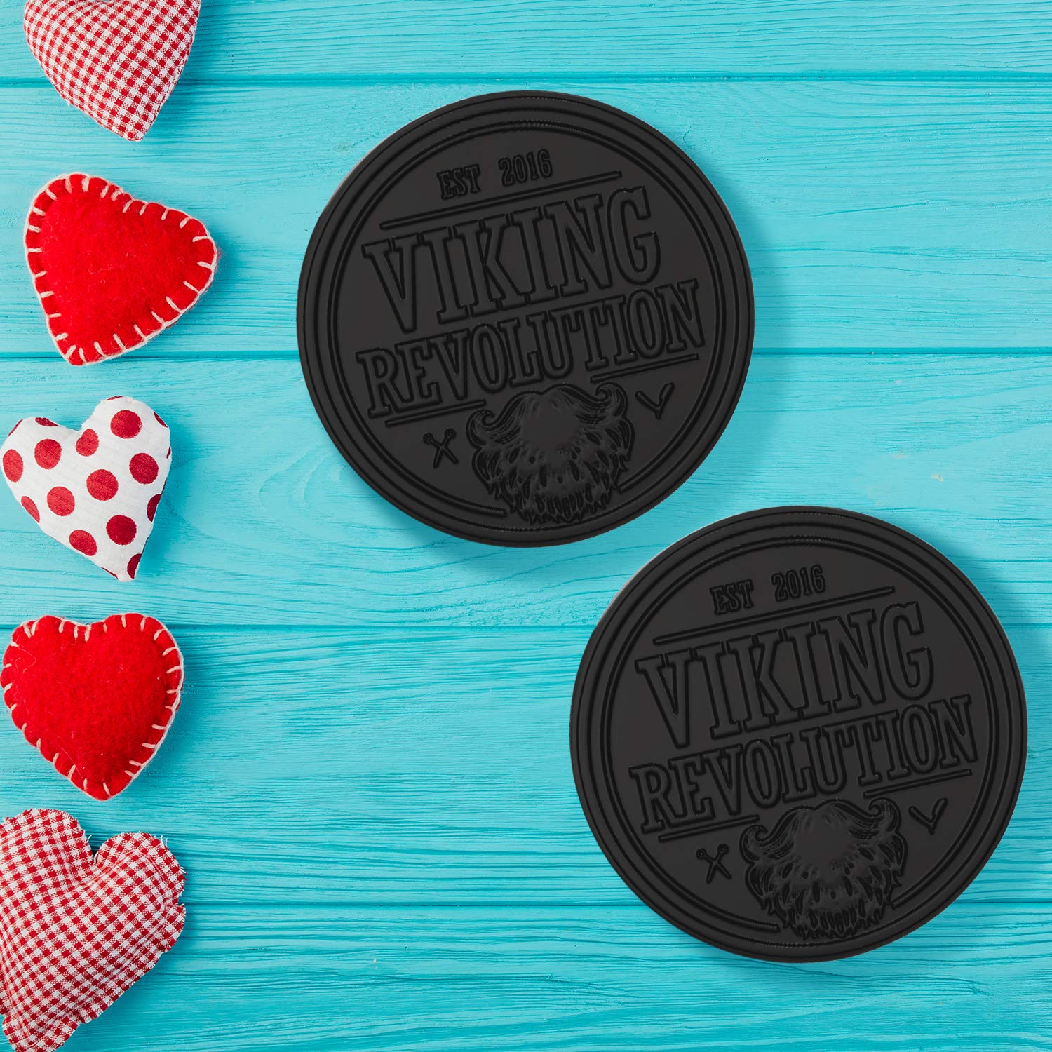 Viking Revolution Skin Cleaning Agent Activated Charcoal Soap for Men w/Dead Sea Mud, Body and Face, Cleanser,Cleansing Blackheads - Peppermint & Eucalyptus Scent 6 Oz (Pack of 2) - Image 2