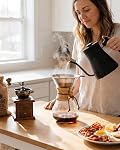 AGOGO Ensemble de Machine à Café à Verser, Filtre en Acier Inoxydable 304 de Style Classique 1000ml | Kit Barista pour cuisine domestique, Café, Camping & Bureau ; Styles Classique, Mince, Diamant de 600ml-1200ml ; Comprend brosse & serviette.