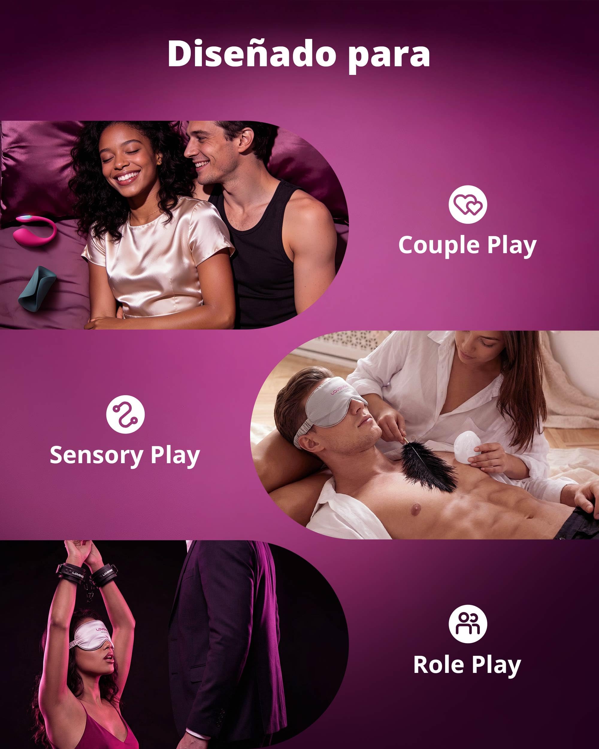 LOVENSE Lover Set Juguetes Sexuales para Parejas, Kit Vibrador App – Lush 4 Vibrador de Punto G Wearable, Gush 2 Masturbador Masculino y Accesorios, Set BDSM, Regalo para hombres, mujeres y parejas