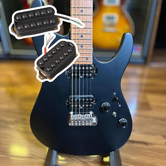 Yibuy Model HOC-BK-TMB Black Metal Double Coil Guitar Pickups Humbucker for Electric Guitar