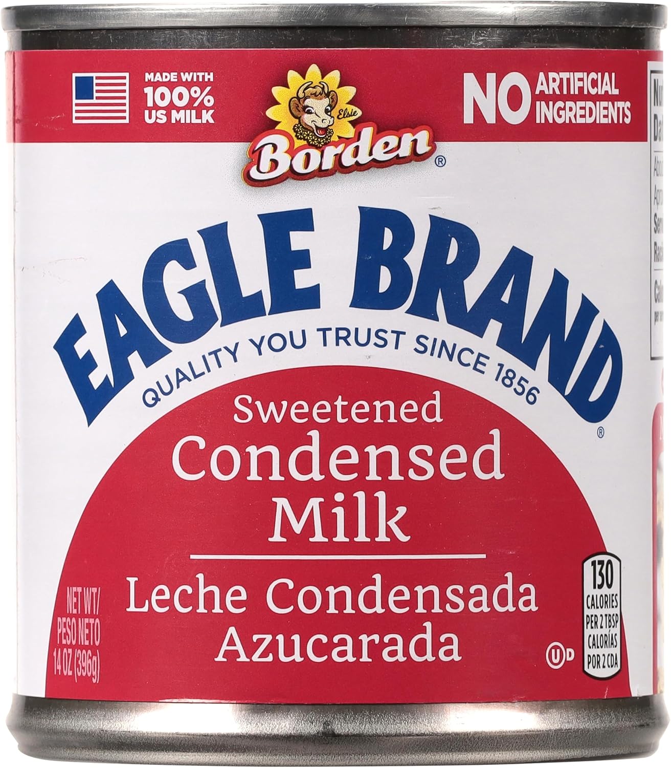Eagle Brand 14oz Sweetened Condensed Milk, Great for Flan, Cooking, Baking, Drinks, Dessert, Ice Cream, No Artificial Ingredients, Gluten Free, Rich Creamy Flavor, rBST-Free, Kosher-Dairy