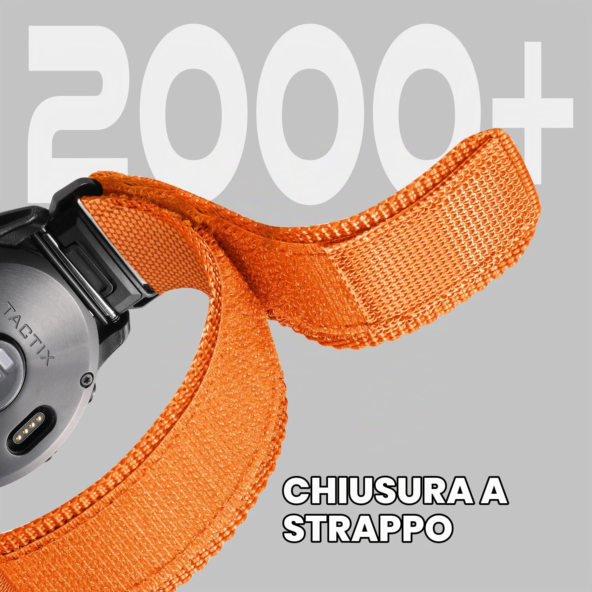 Bandletic 26mm Nylon Cinturino Compatibile con Garmin Fenix 8 51mm/7X/6X | Magnetico Fidlock V-Buckle Modello Resistente per Fenix E 51mm/7X Pro/6X Pro/5X Plus/3 HR/Tactix/Descent/Instinct 2X/Quatix 3