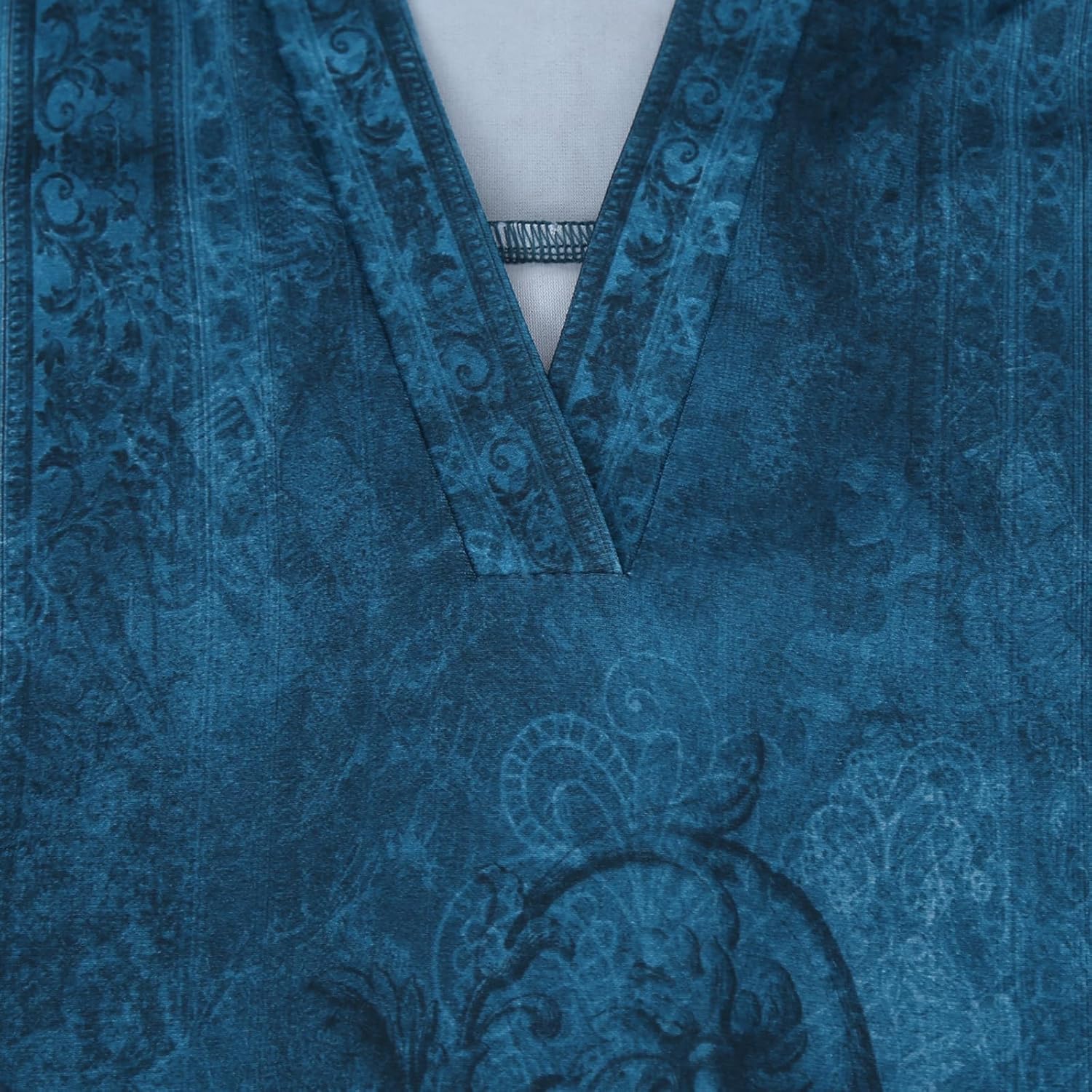 BAISHENGGT 3/4 Sleeve Tops for Women Notch V Neck Floral Work Blouses Dressy Casual Loose Fit Going Out Tunic Tops - Image 5