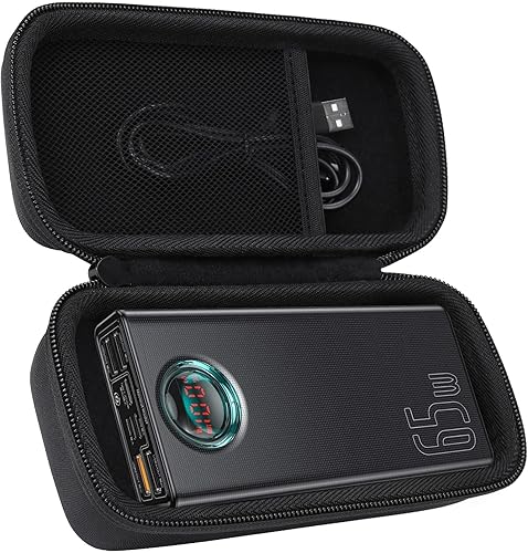 co2CREA Estuche rígido de repuesto para batería Baseus 30000mAh Power Bank de 65W portátil, cargador de batería de carga rápida, estuche negro