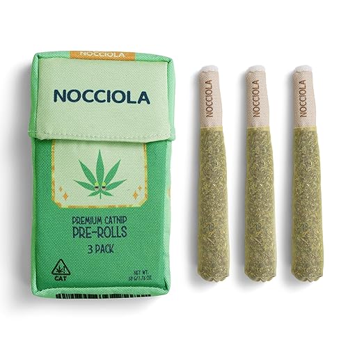 Nocciola 3 Pack Catnip Toys for Cats, Funny Cat Toys Filled with 100% Pure Organic Catnip, Safe Kitten Teething Chew and Kicker Toys, Stress Relieving Fun for Indoor Cats - Green