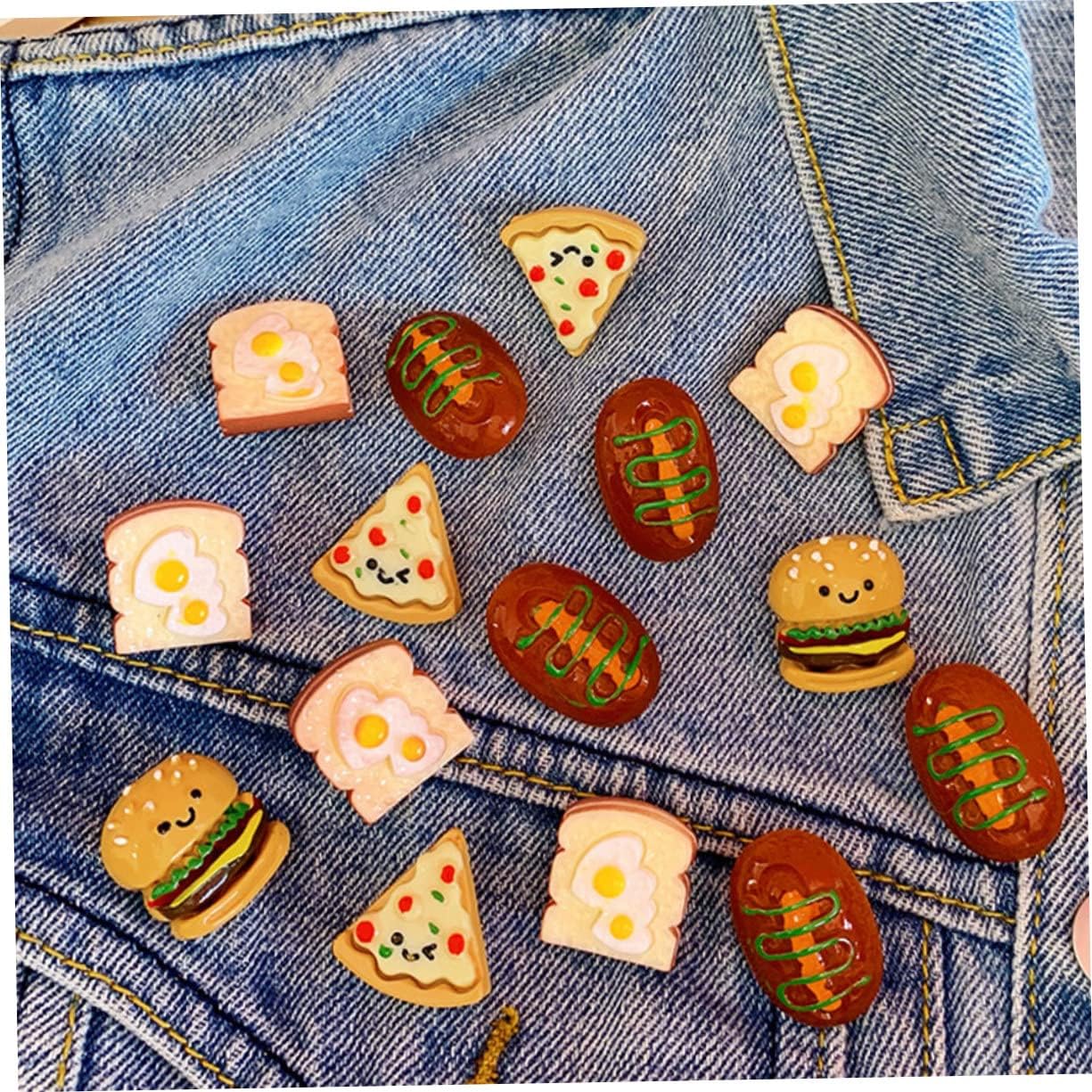 BESPORTBLE 10pcs Food-Themed Cartoon Brooch Pins Creative Decorative Corsage Accessories for Clothes Bags Hats and Boys and Girls Outfits Unique Enamel Design