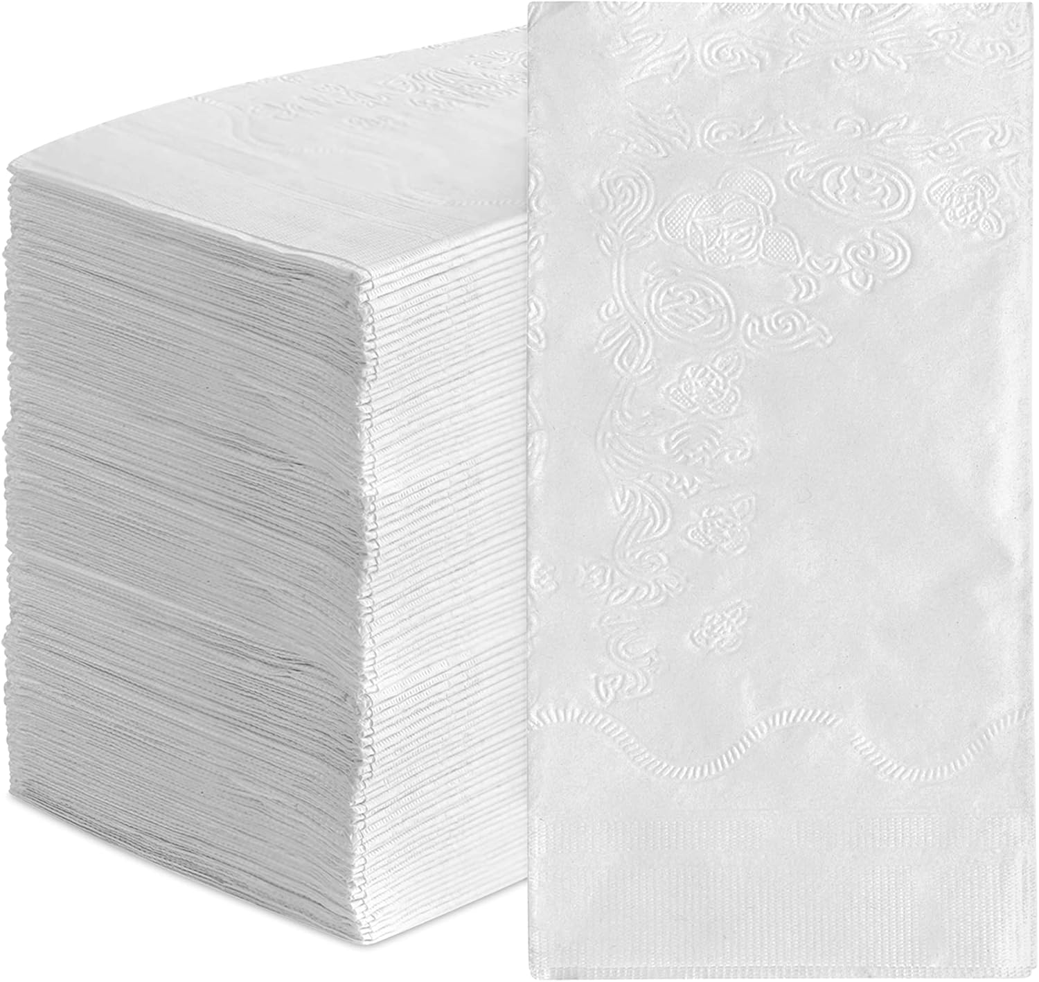 Stock Your Home 年末年始大決算 ディナーナプキン 17インチ 0枚 花柄プリントデザインの使い捨てナプキン パーティー リサイクル可能ペーパーナプキン ディナー 日常使用 3層ホワイトディナーナプキン