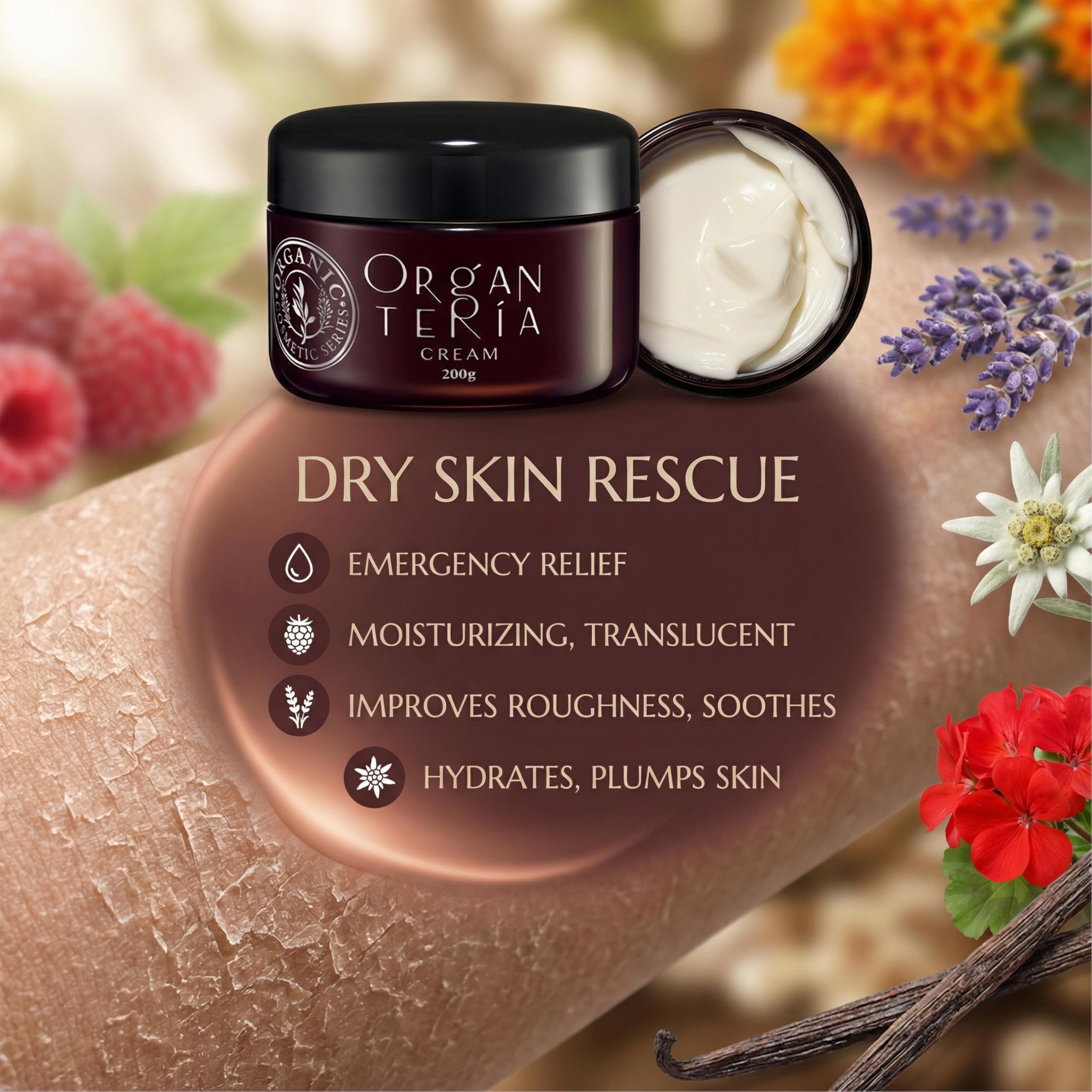 Elitzia Bio krem nawilżający do twarzy, bogaty w składniki odżywcze z olejkiem jojoba, masłem shea i witaminą E, przeciwzmarszczkowy, głębokie nawilżenie, do wszystkich rodzajów skóry, krem na dzień i