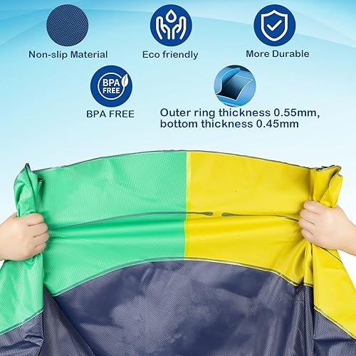 Miniatura 3 de Almohadilla de aspersor doble para perros, bañera de piscina de mascotas de 67 pulgadas de grosor, juego de verano para mascotas y juguetes