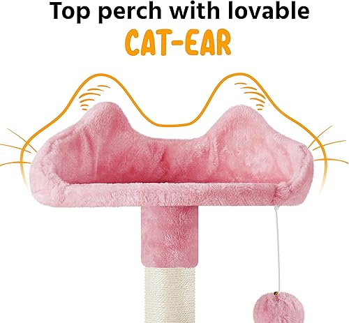 Miniatura 5 de Yaheetech 63.5 H Cat Tree, Multi Level Cat Tree Condo with Basket Hammock Scratching Post, Cat Furniture for Indoor Cats