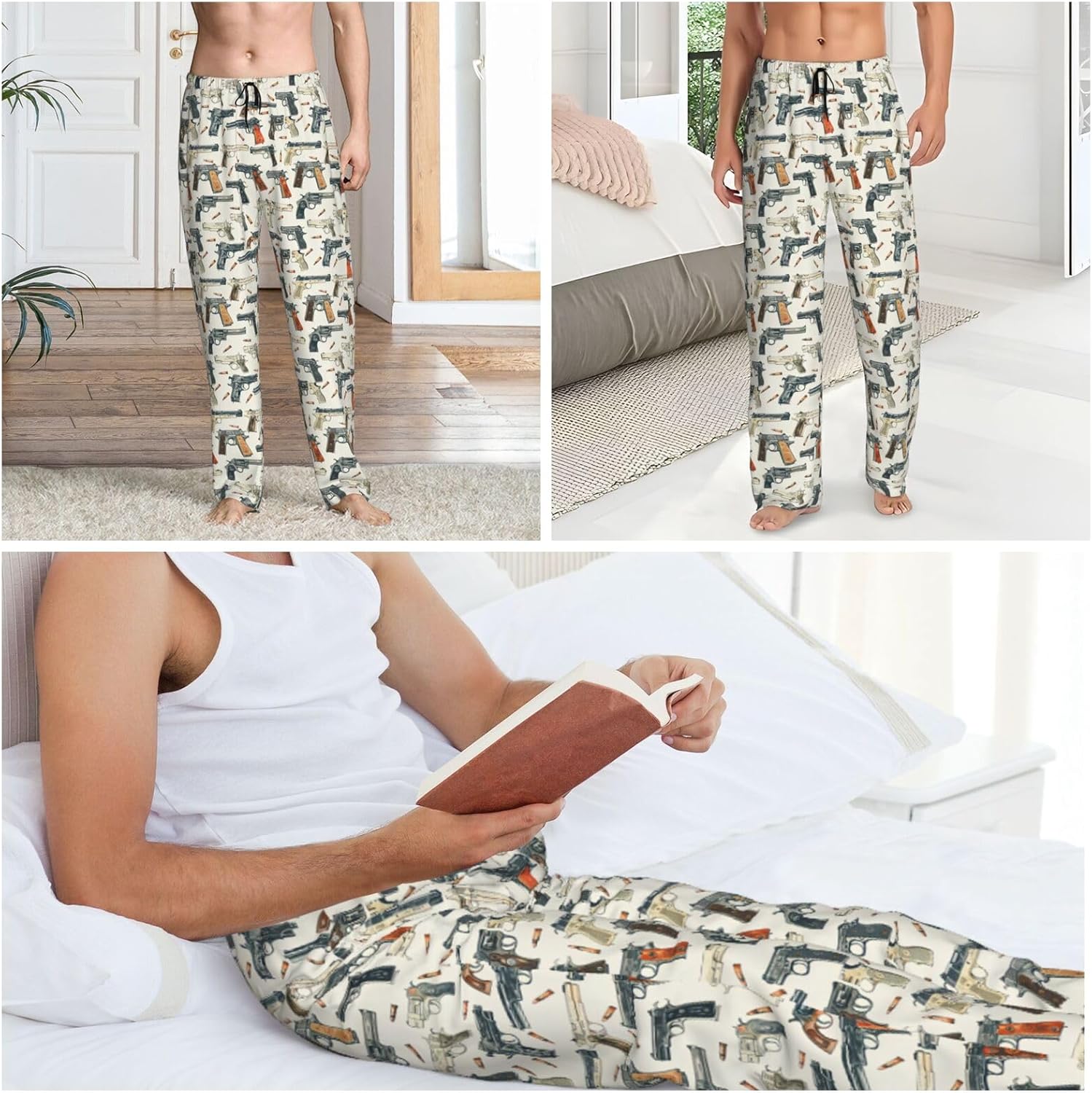 Men's Pajama Pants Pjs Bottoms With Pockets Sleep Lounge Pants For Men - Image 6