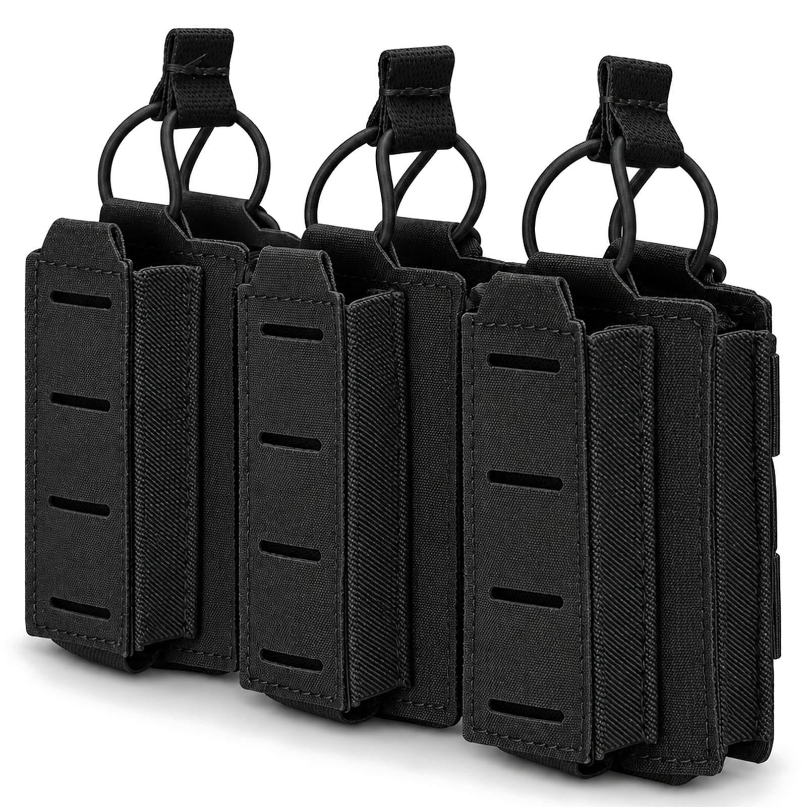 Tasca Caricatore Tattica Tripla 5.56/9mm, Portacaricatori MOLLE Modulare