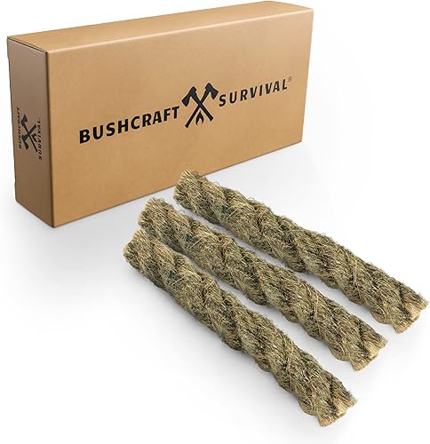 Miniatura 6 de Cuerda de yesca y fuelles para arrancar fuego, resistente a la intemperie natural, kit de fuego de emergencia impermeable para fogatas, estufas y