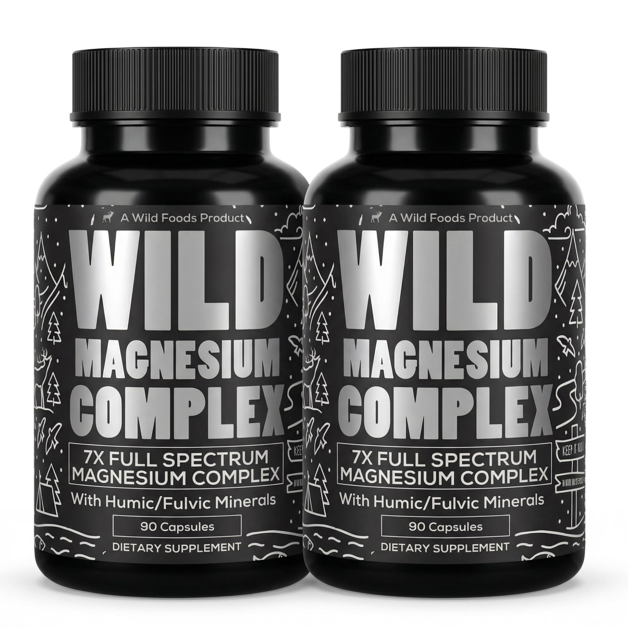 Wild Foods 3 in 1 Magnesium Glycinate L Theanine for Calm Sleep & Muscle Relaxation - Glycinate, Malate, Taurate - 100% Natural Magnesium Complex for Women and Men - 60 Capsules — Amazon image 11