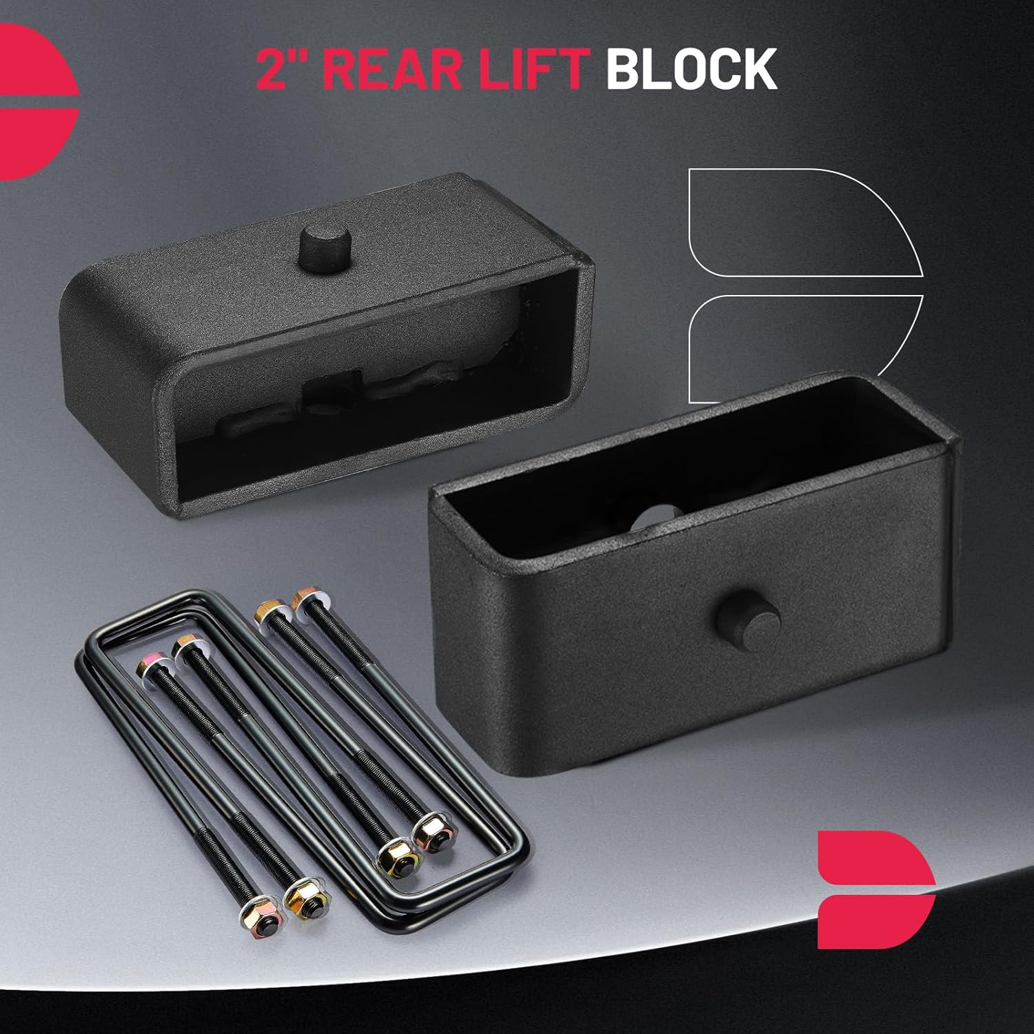 BDFHYK 3" Front and 2" Rear Leveling Lift Kit, Compatible with Toyota Tacoma 4WD 2005-2022, 6061-T6 Aluminum Billet Strut Spacers Leveling Kit Suspension Leveling Lift Kit for Tacoma