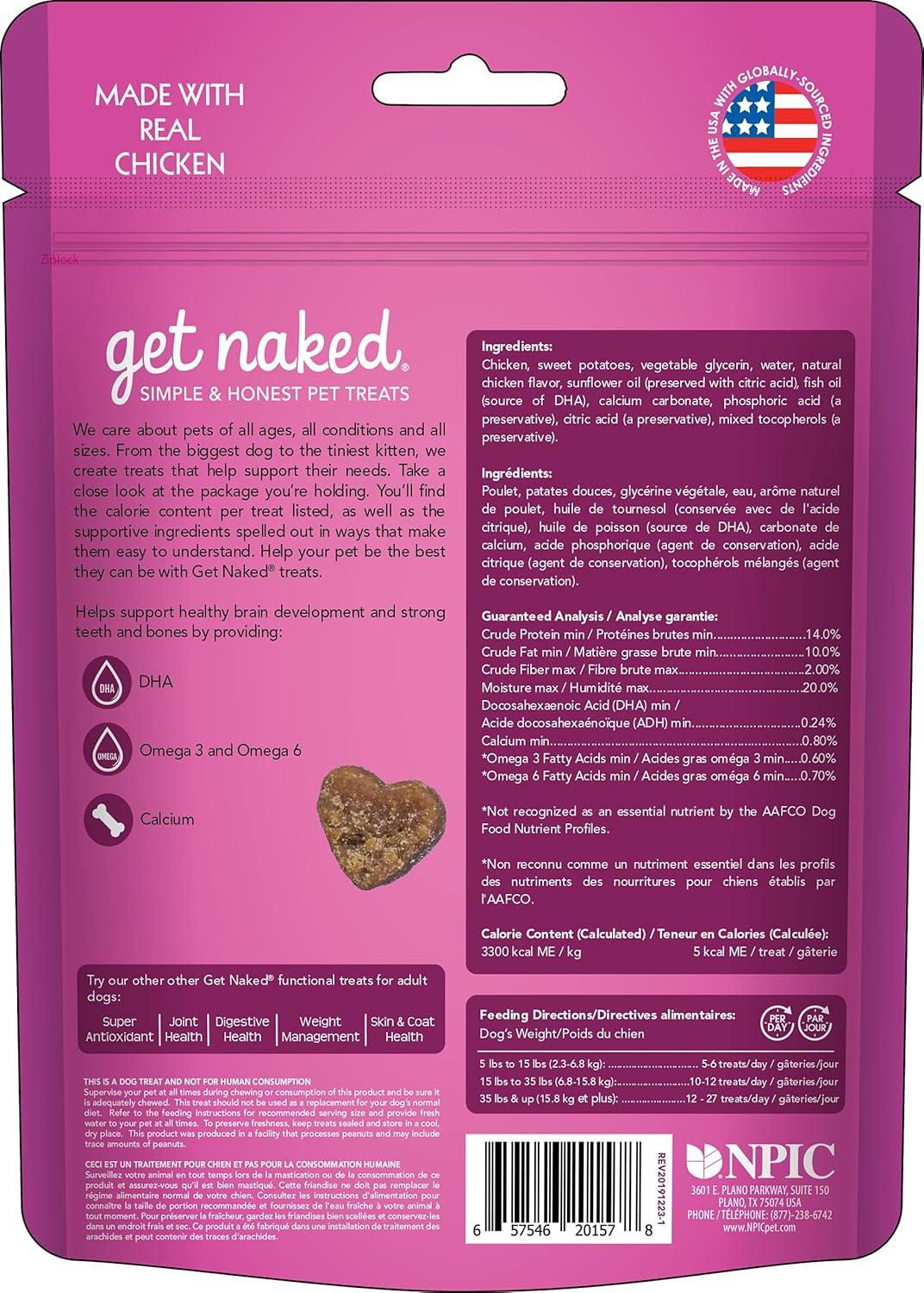 Get Naked 1 Pouch Puppy Health Soft Dog Treats 5 Oz Amazon Ca Pet Supplies
