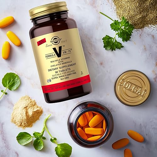 Miniatura 7 de Solgar Fórmula VM-75 90 comprimidos multivitamínico con minerales quelados vitamina A B6 B12 C D E biotina magnesio calcio hierro zinc vegano sin