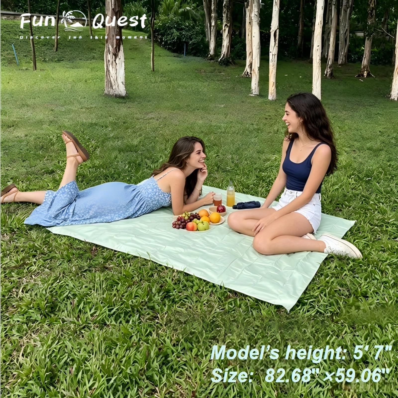 Wodoodporny koc piknikowy – odporny na piasek koc plażowy (0,2 kg/0,3 kg), kompaktowy i składany, pasuje do kieszeni ze zintegrowanymi palikami, idealny na kemping, wędrówki, podróże