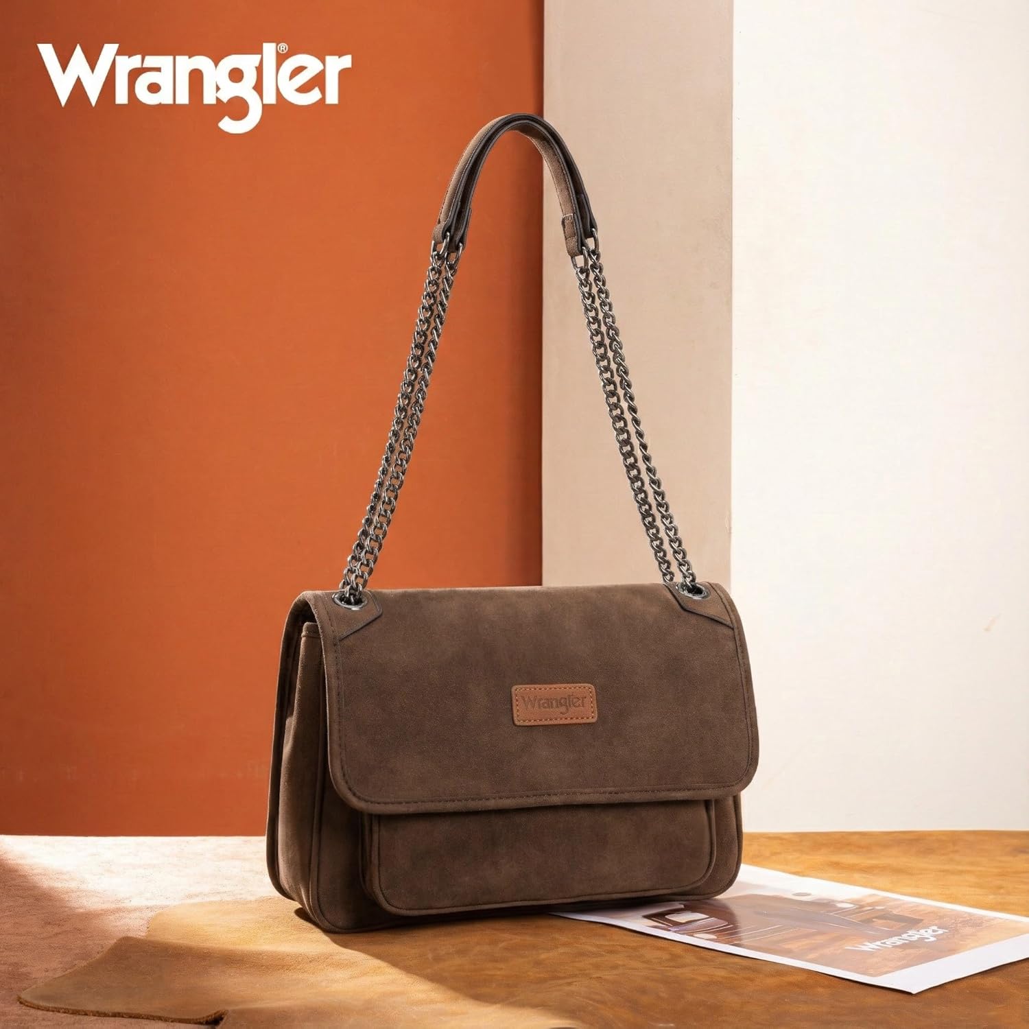 Wrangler Shoulder Bag for Women Retro Purses and Handbags Crossbody Bags with Chain Strap - Image 9