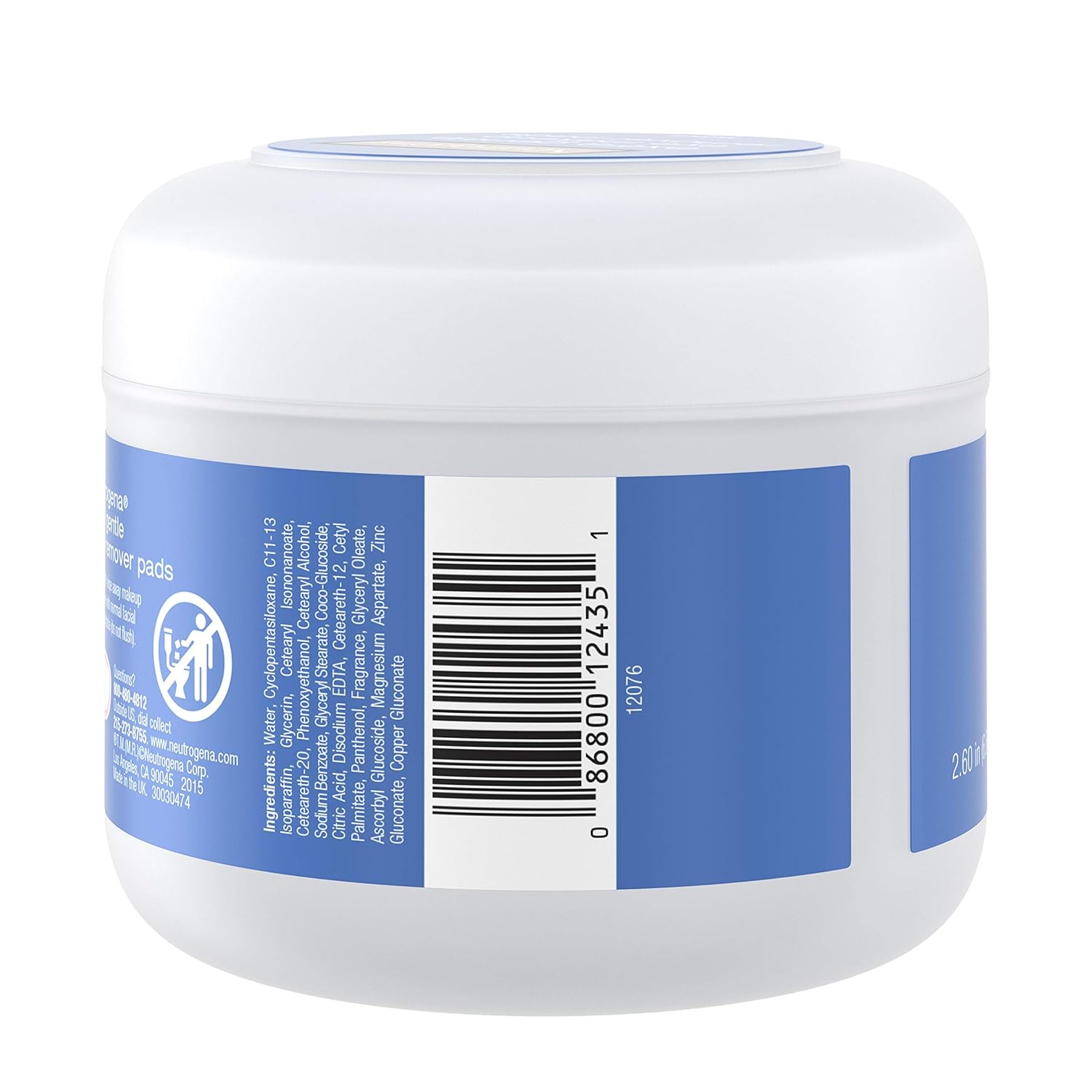 Neutrogena Eye Extra Gentle Makeup Remover Pads 30'S Jar (3 Pack) : Beauty & Personal Care