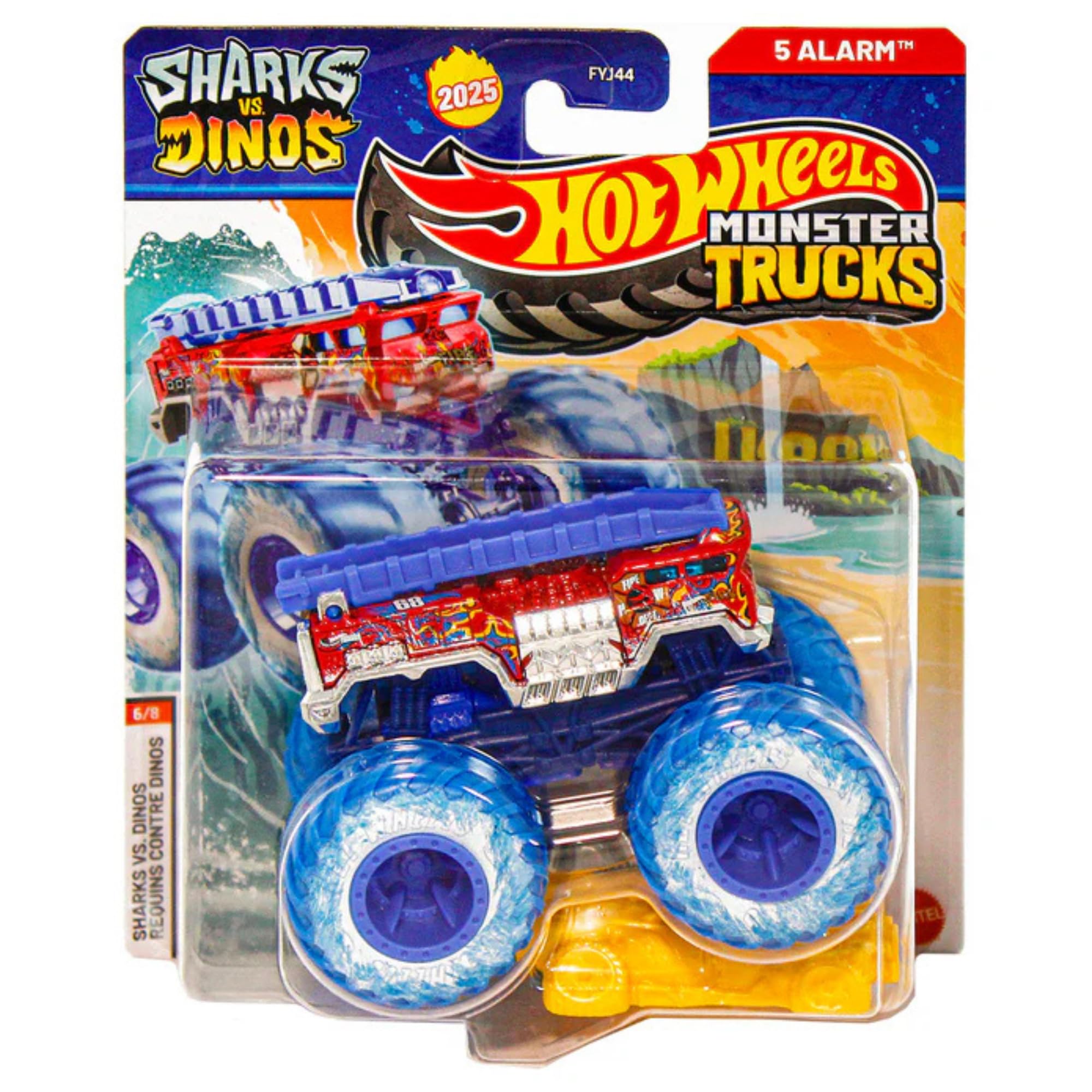 Hot Wheels Monster Trucks - (Sharks v Dino's 5 Alarm - JCD98)