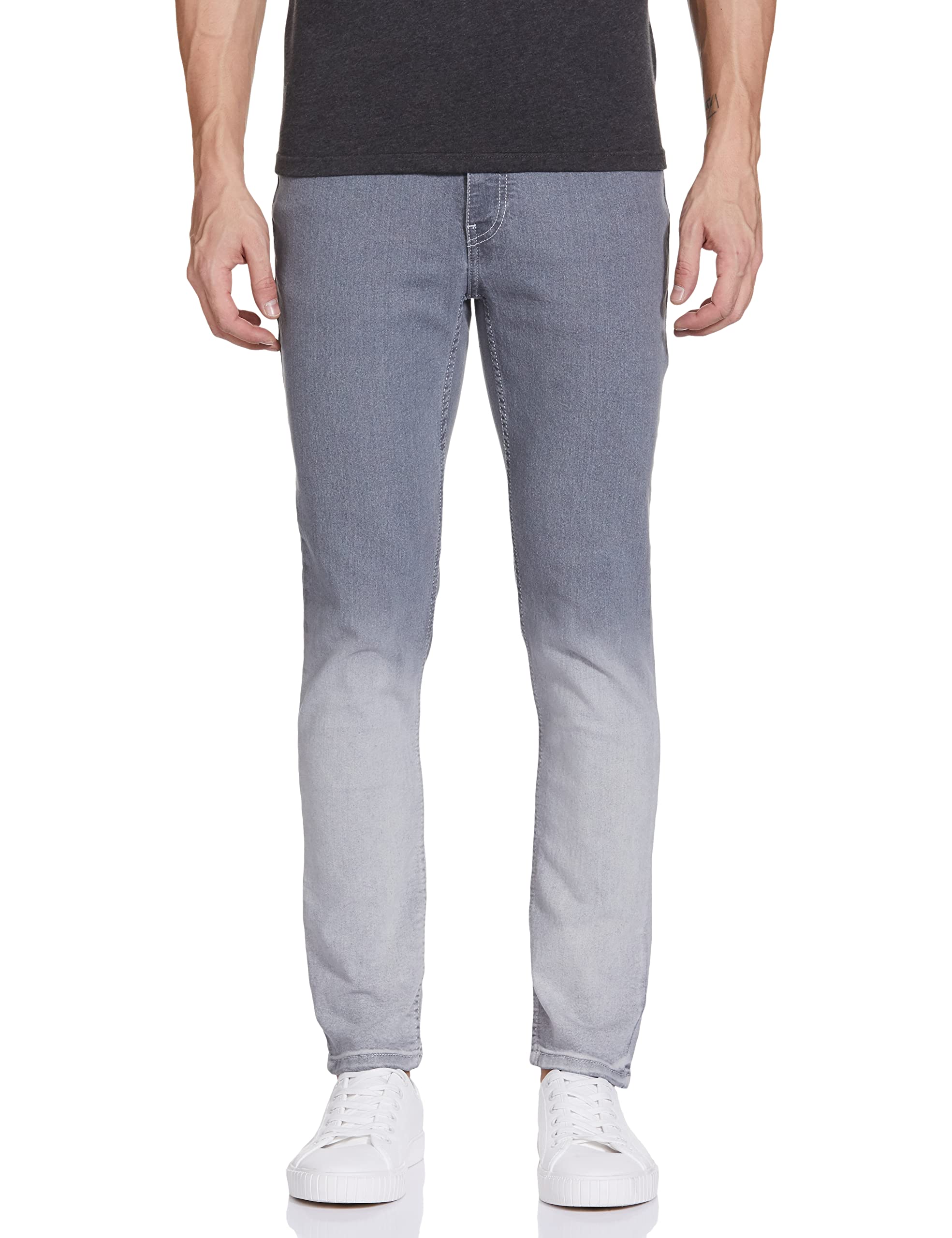the indian garage co Men Slim Fit Solid Mid-Rise Stretchable Jeans-picture-39