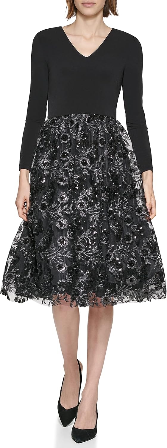 Calvin Klein Womens Jersey Top Slace Skirt Dress