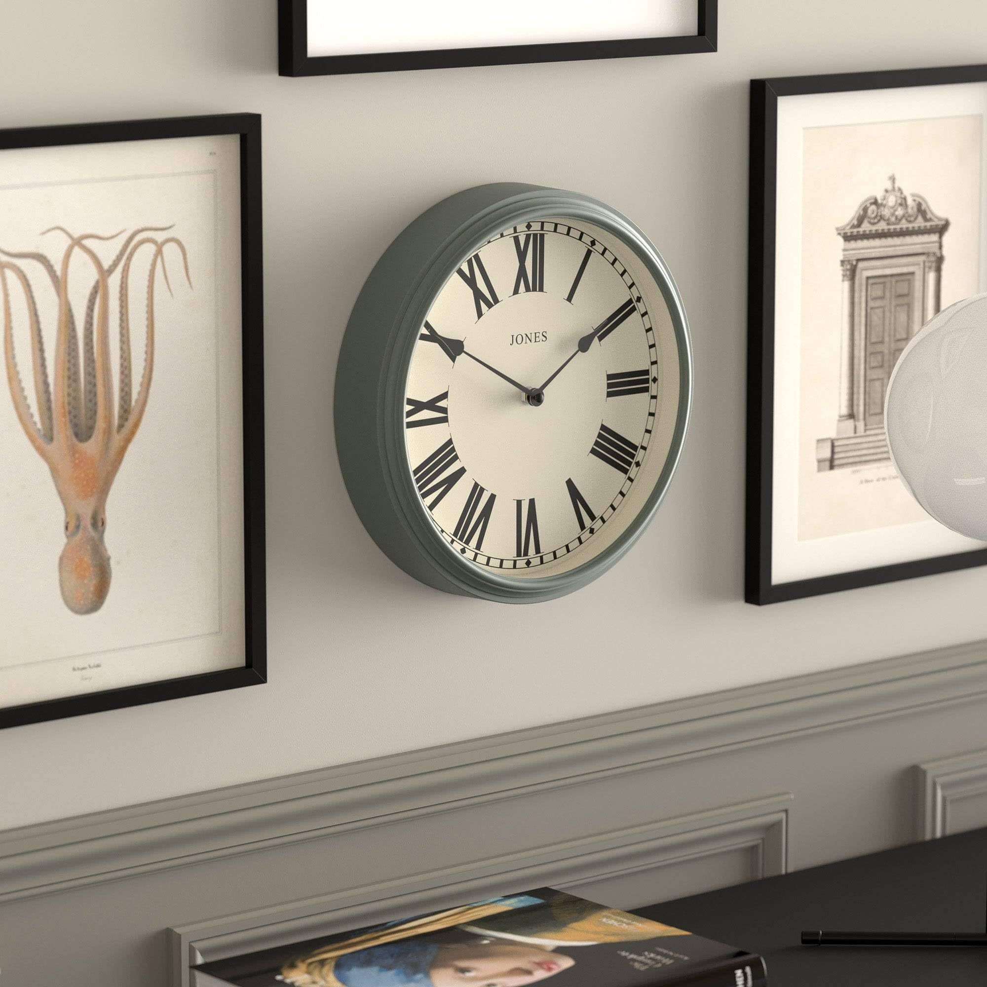 Amazon.co.jp: JONES CLOCKS® ハックニー壁掛け時計 | クラシックな