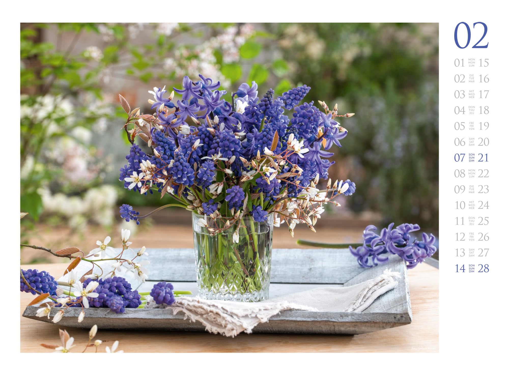 Blumenzauber Kalender 2027: Farbenfroher Blumen-Kalender im Querformat (45x33 cm) | Für Florist:innen und Garten-Fans