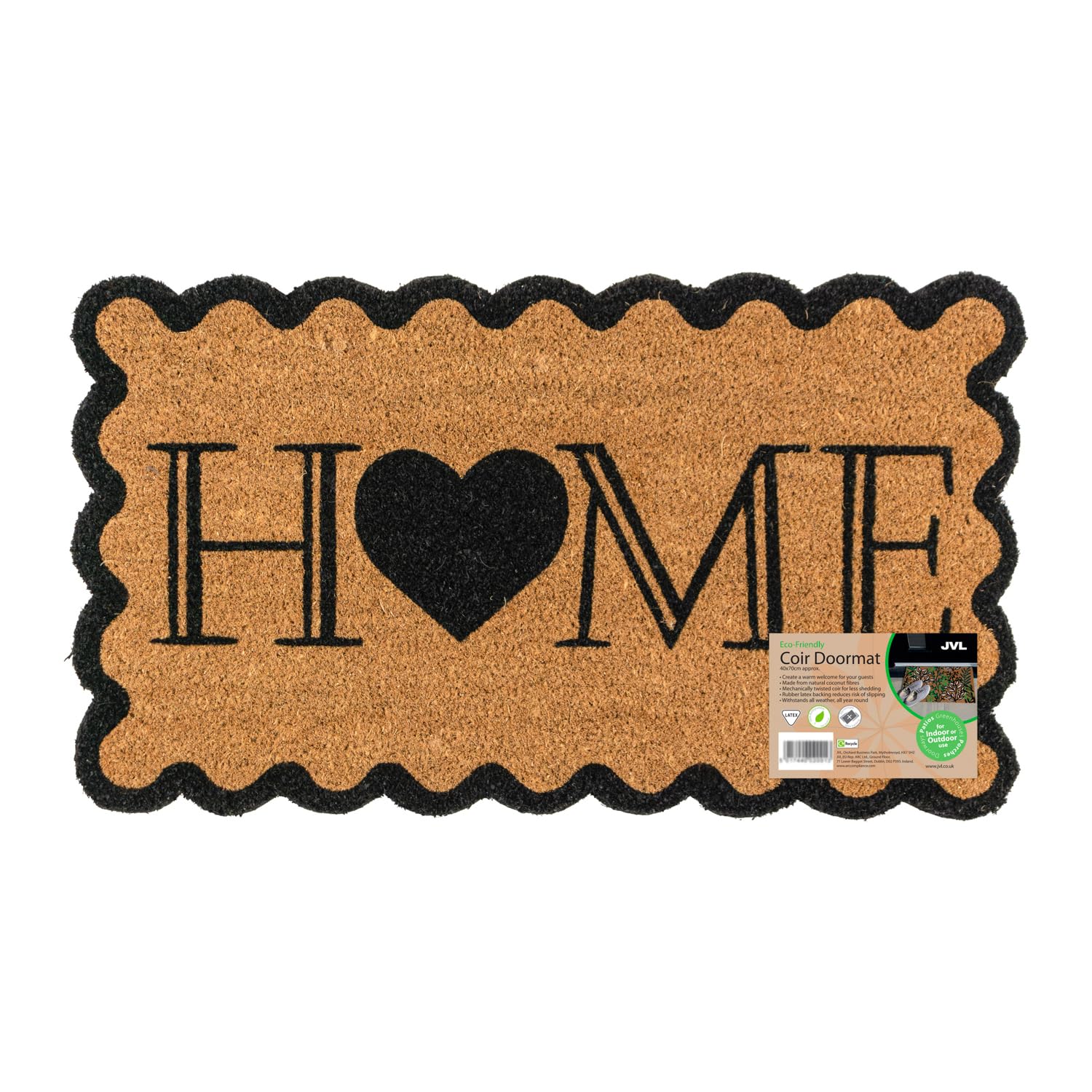 Jvl  Latex Coir - Scalloped Home 40X70cm - 