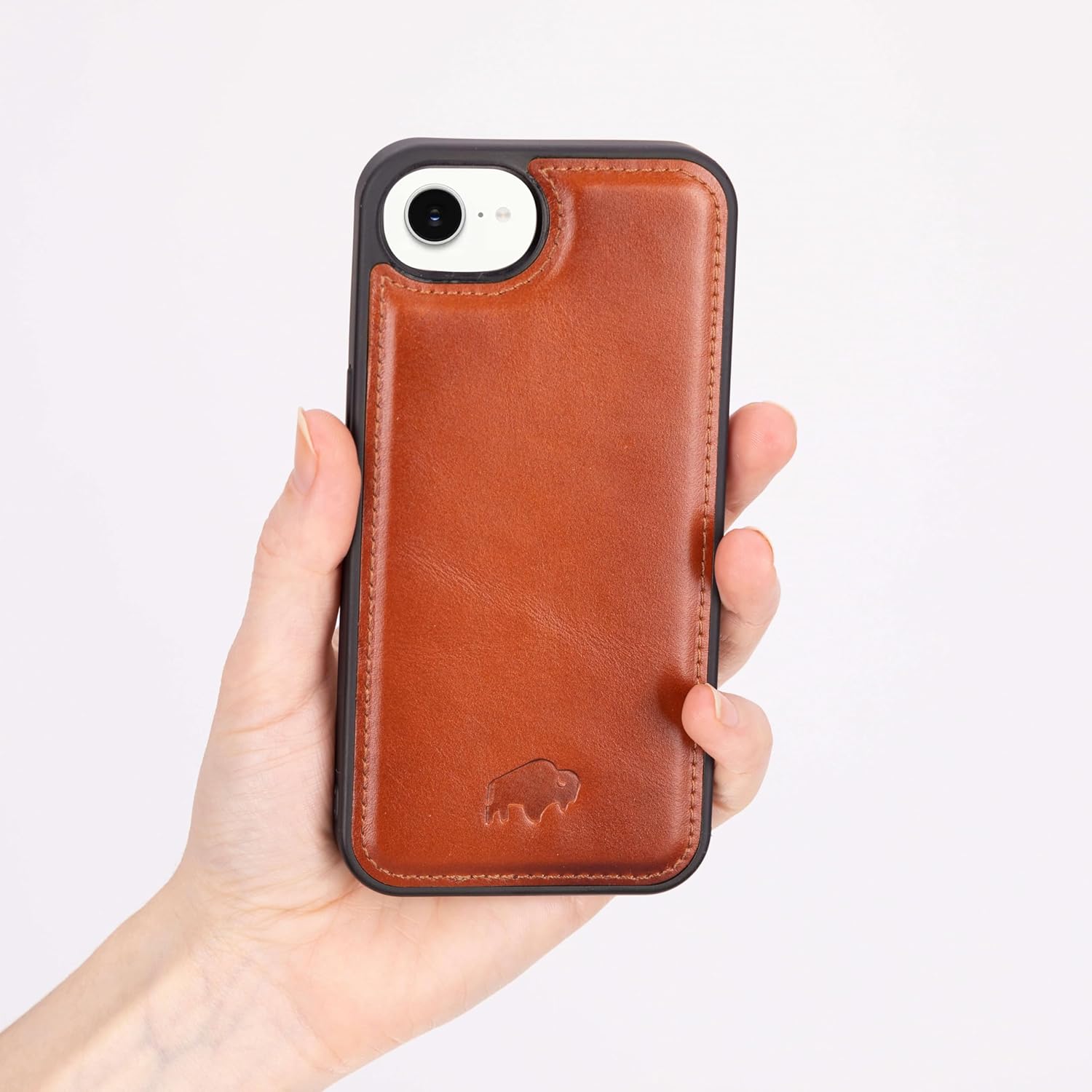 BLACKBROOK Full Grain Leather Case for iPhone 17e/16e, Compatible with MagSafe, Modern York Handmade Protective Case for iPhone 17e/16e - Upgraded Drop Protection - Vintage Premium Phone Cover