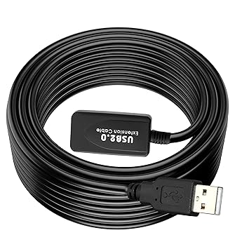 Storite 10 Meter Active USB 2.0 Male to Female USB Extension and Repeater Cable - Compatible with Game Consoles, Printer, Camera, Webcam, Flash/Hard Drive, Keyboard