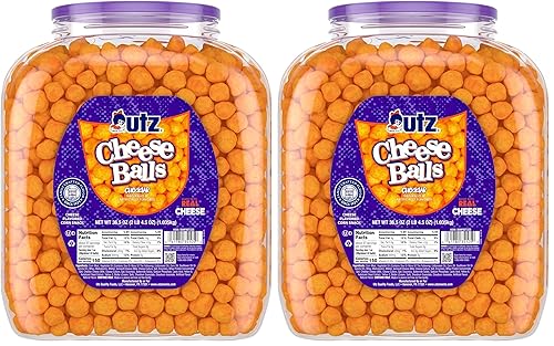 Vista 11 de Utz Barril de bolas de queso, sabroso aperitivo horneado con queso cheddar real, bocadillo de fiesta deliciosamente reventable, sin gluten