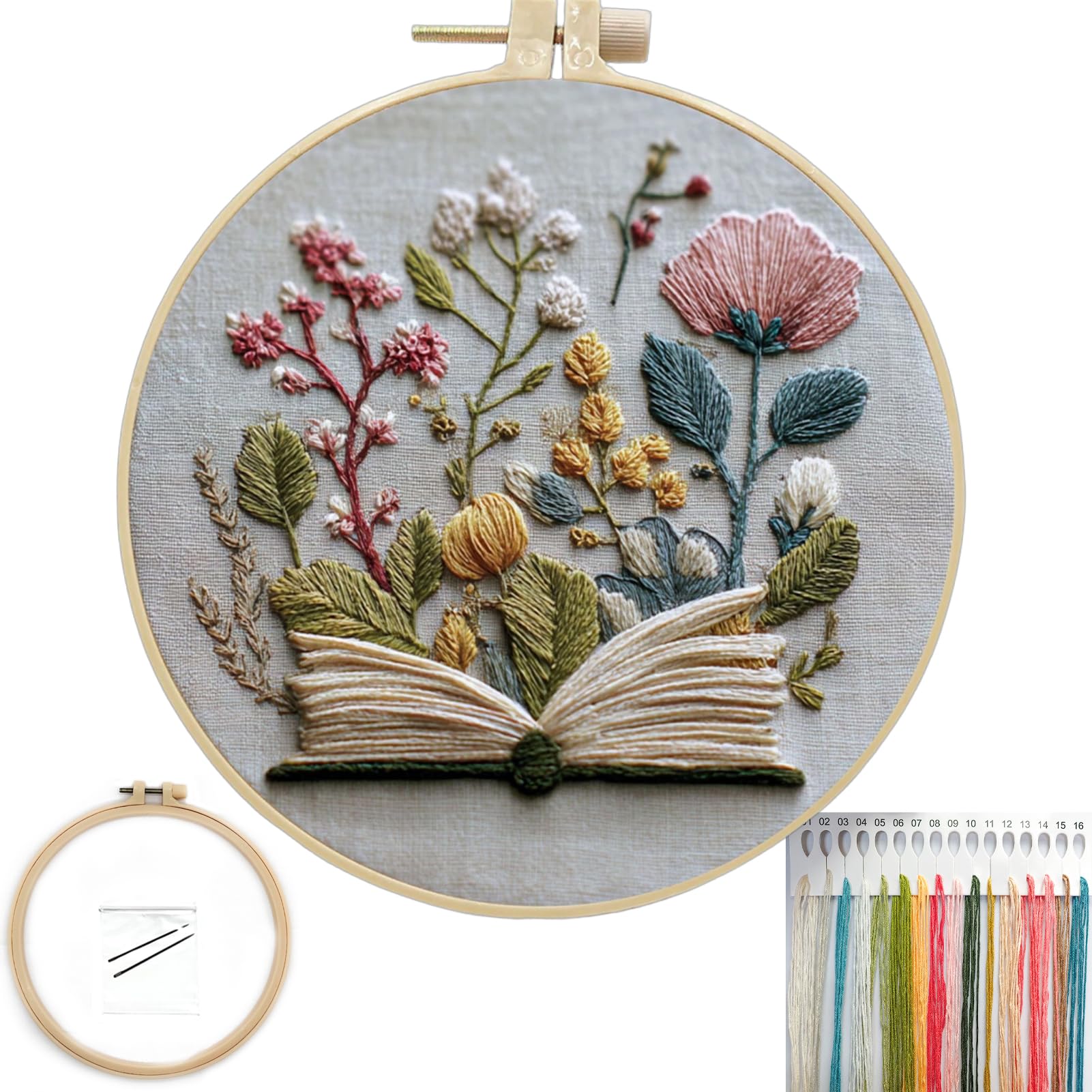 Beginner Embroidery Kit - Flower Cross Stitch Kit -8 Beginner Embroidery Kit - Flower Cross Stitch Kit -8