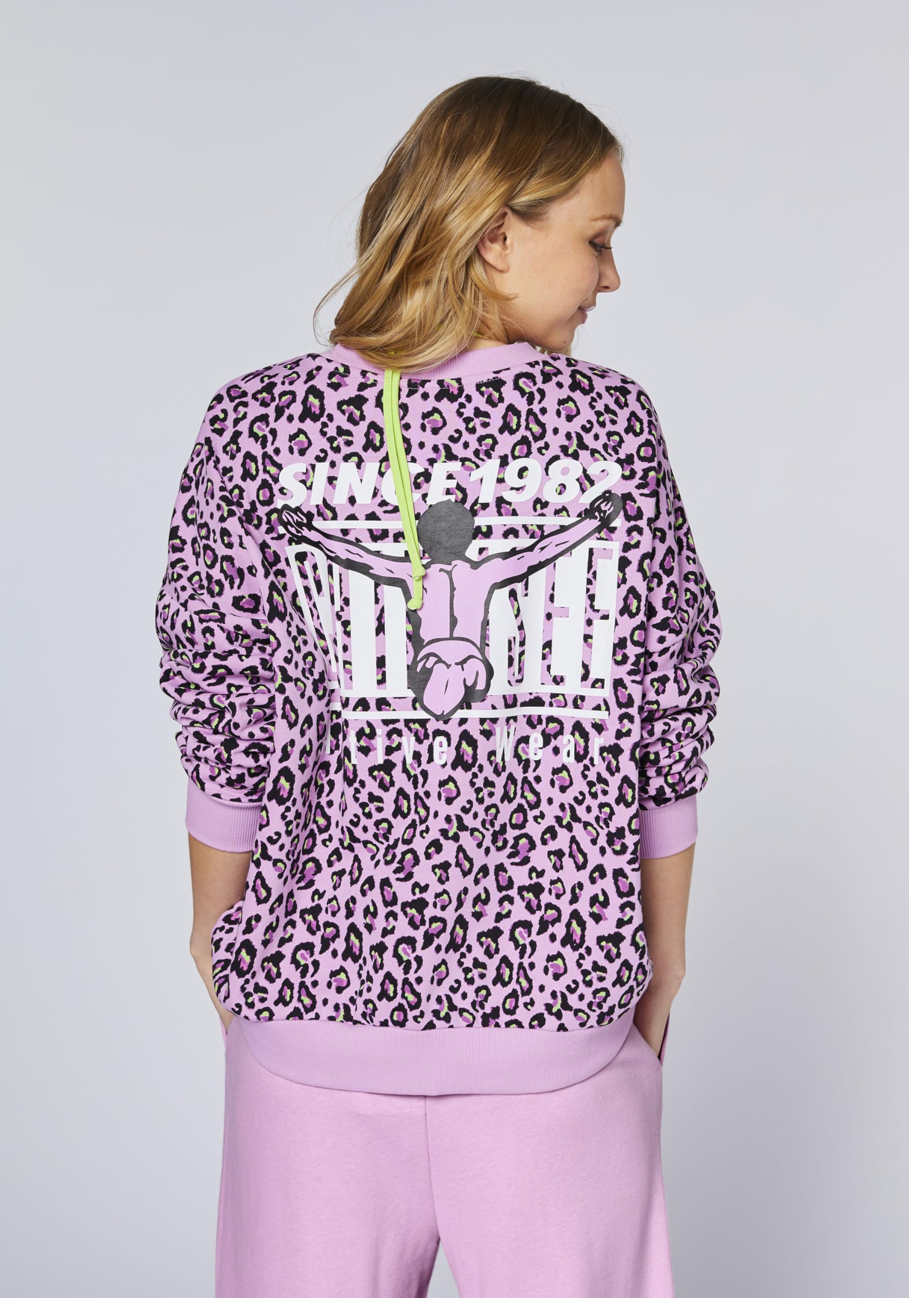Chiemsee Sweatshirt mit Leo-Allover Print