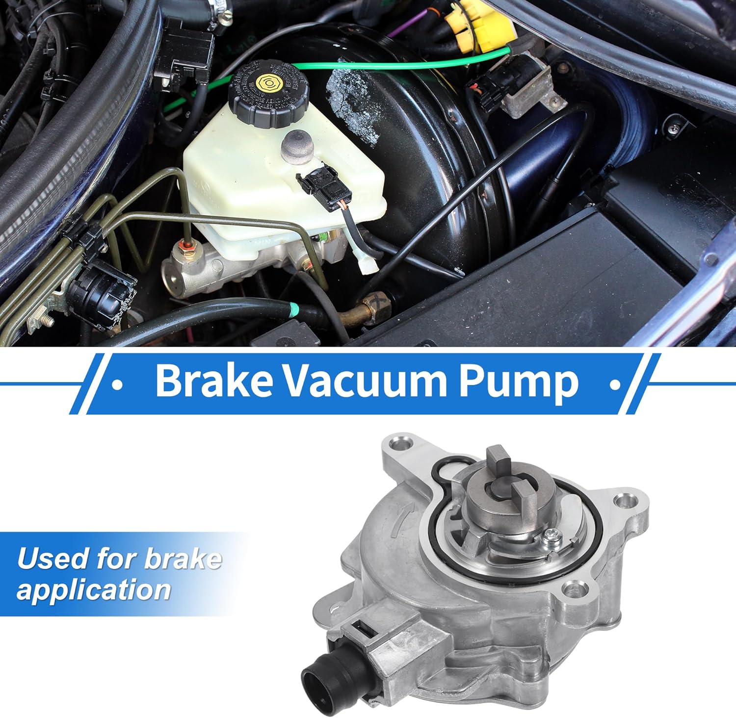 Brake Vacuum Pump No.BB5E2A451BD/BB5E2A451BC Engine Vacuum Pump for Ford Explorer 2012-2019 Aluminium Alloy Silver Tone 1 Pcs