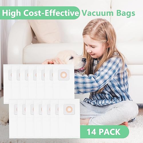 Miniatura 7 de PETOX - Paquete de 14 bolsas de vacío estilo 7 de repuesto para aspiradoras verticales Bissell PowerForce 1739 3522 3525 3545 3550 3554 6592 Series,