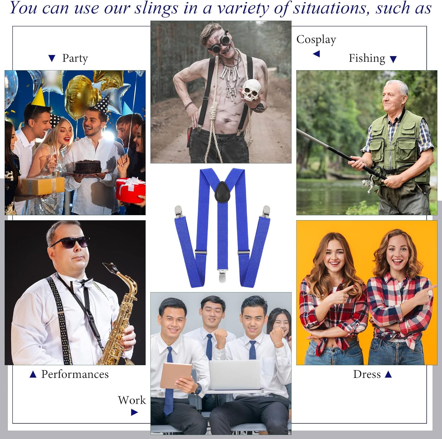 9 Pieces Y Back Style Unisex Suspenders Adjustable Elastic Suspenders for Men Women Rainbow braces with Clip for Pants - Image 7