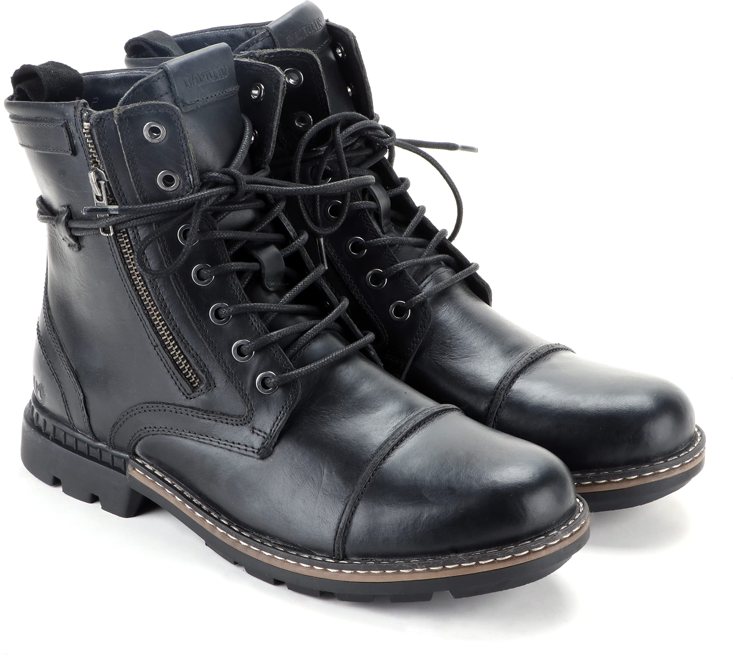 Leather for Men Stylish Long Ankle Chain Buckle Formal Officer Class Shoes S Grain Leather Light Weight Mens Shoes. Boots for Men(MDBS-501)