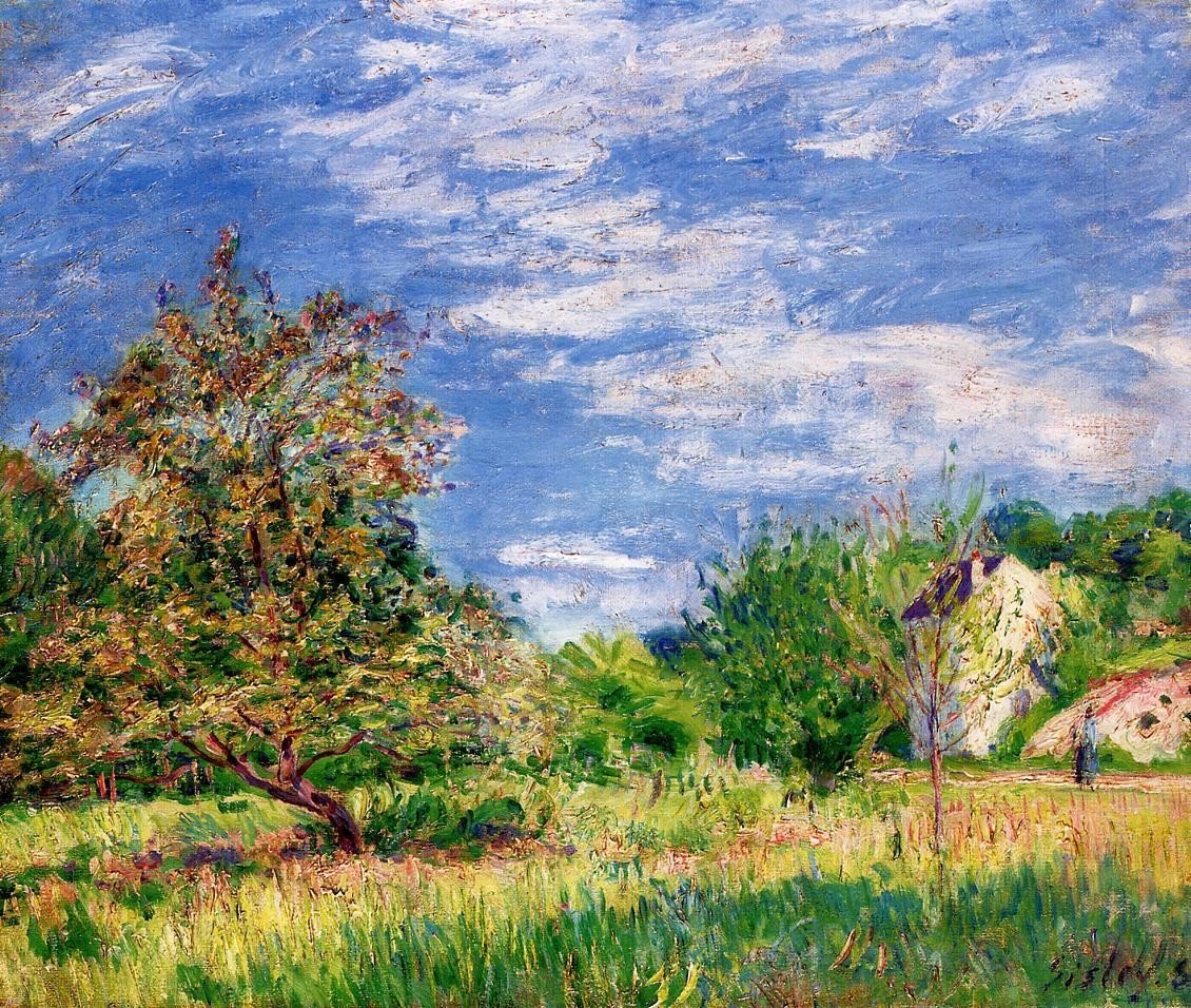 Alfred Sisley、ソール通り、希少画集画、新品高級額、額装付、状態良好 Amazon.com: Alfred Sisley Orchard in Spring - 16