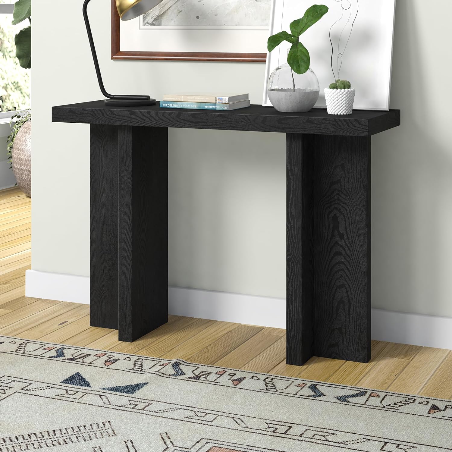 Henn&Hart Dimitra Console Table, 42" Wide, Black