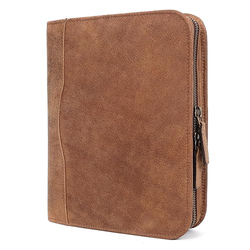 ELIZO Leather A5 Portfolio Padfolio Folio A5 Notebook Journal Cover