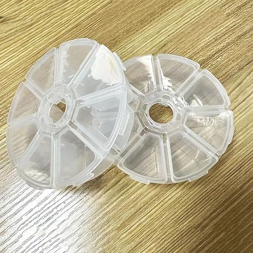 Miniatura 3 de 2 unids plástico organizador contenedores 3.9 in 8 rejillas caja de joyería transparente caja de pesca caja de píldoras