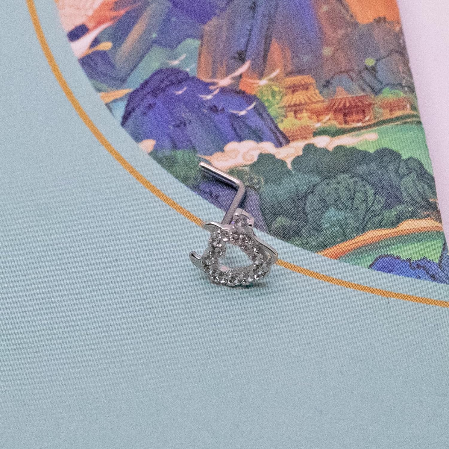 VERAMI 20G Nose Rings 316L Heart Nose Studs Surgical Steel CZ L-Shaped Nose Piercing Jewelry - Image 4