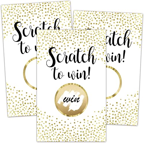 Certificado de regalo en blanco para rascar, tarjetas de rascar para ganar para bodas, novias, juegos de regalos de baby shower, cumpleaños,