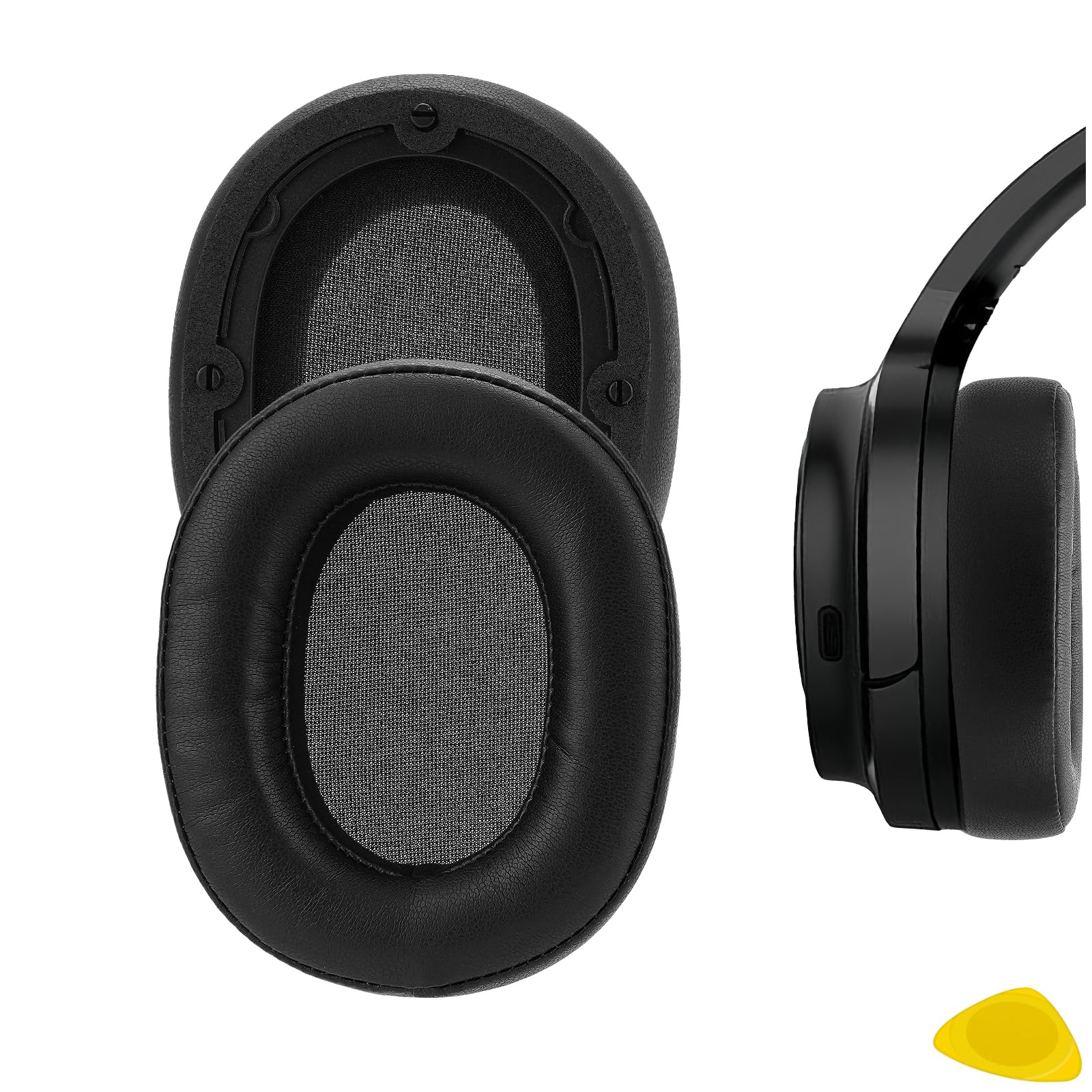 GEEKRIAQuickFit Replacement Ear Pads for COWIN SE7/SE7 PRO Headphones, Ear Cushions, Repair Parts (Black)