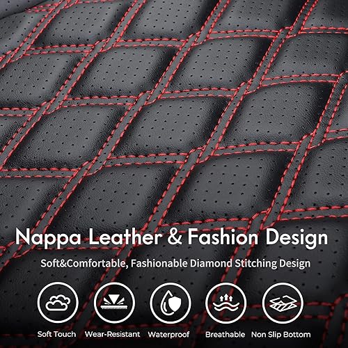 Miniatura 8 de Huidasource Tacoma - Funda de asiento delantera y trasera, cobertura completa, de piel impermeable, personalizada para Toyota Tacoma SR SR5 Limited