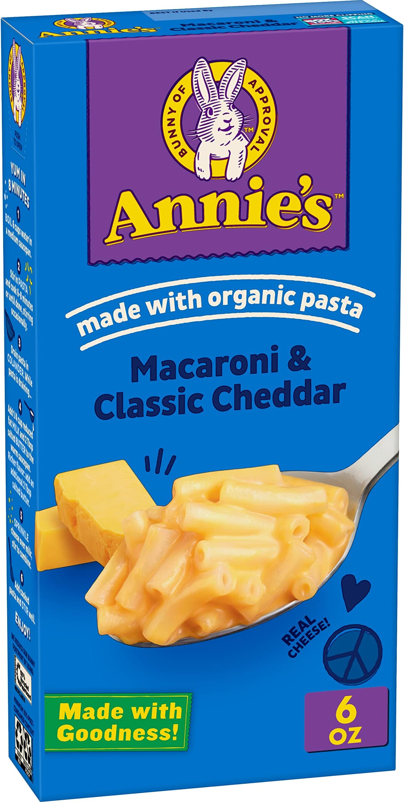 Annie's Homegrown, Macaroni & Cheese, Classic Mild Cheese, 6 oz (170 g)