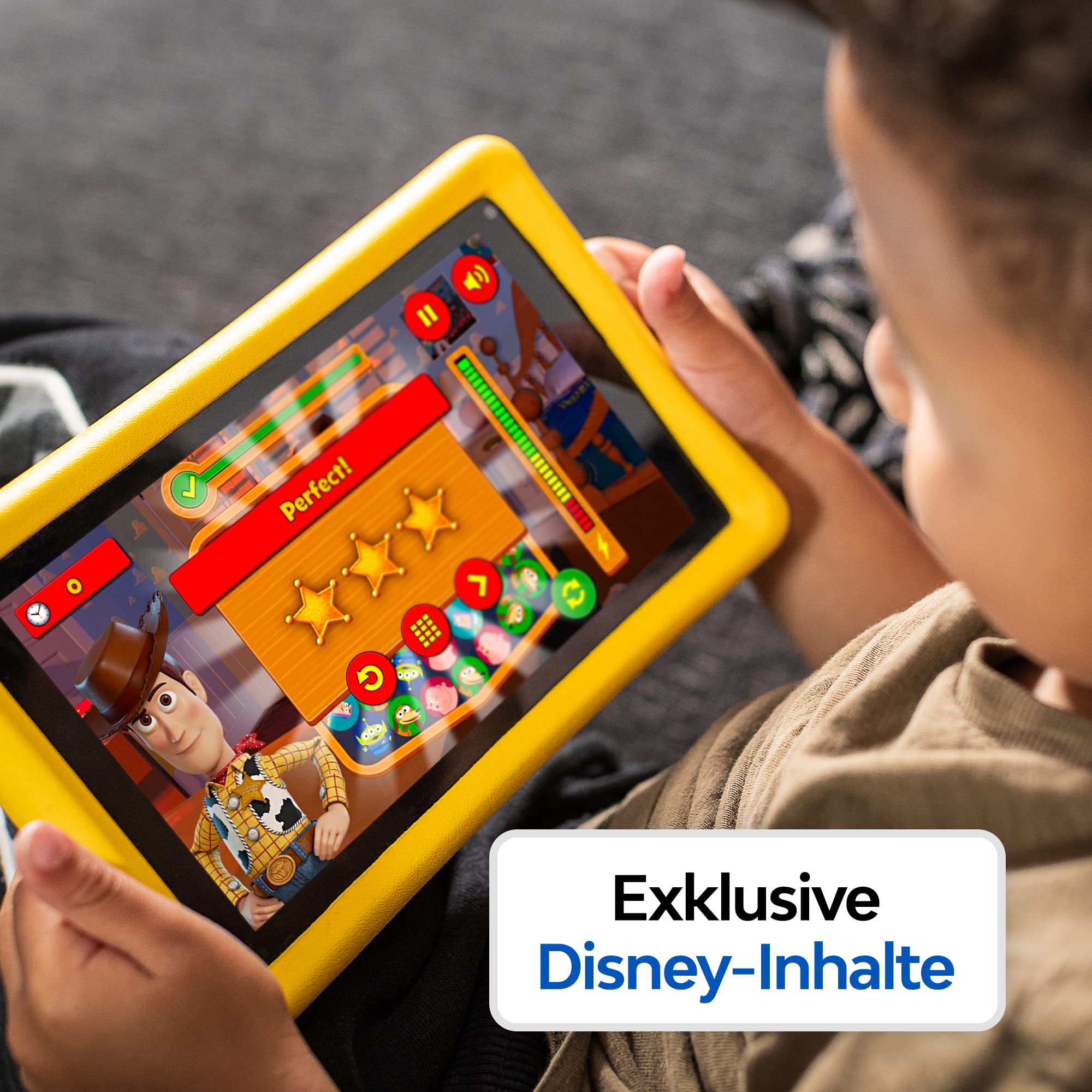 Pebble Gear Disney Kinder Tablet - offiziell izenziertes Toy Story Kids-Tablet mit Hülle, kindersichere Kontrollfunktionen, 7 Zoll, 500+ Spiele, Disney Apps & E-Books, TÜV-Süd geprüft