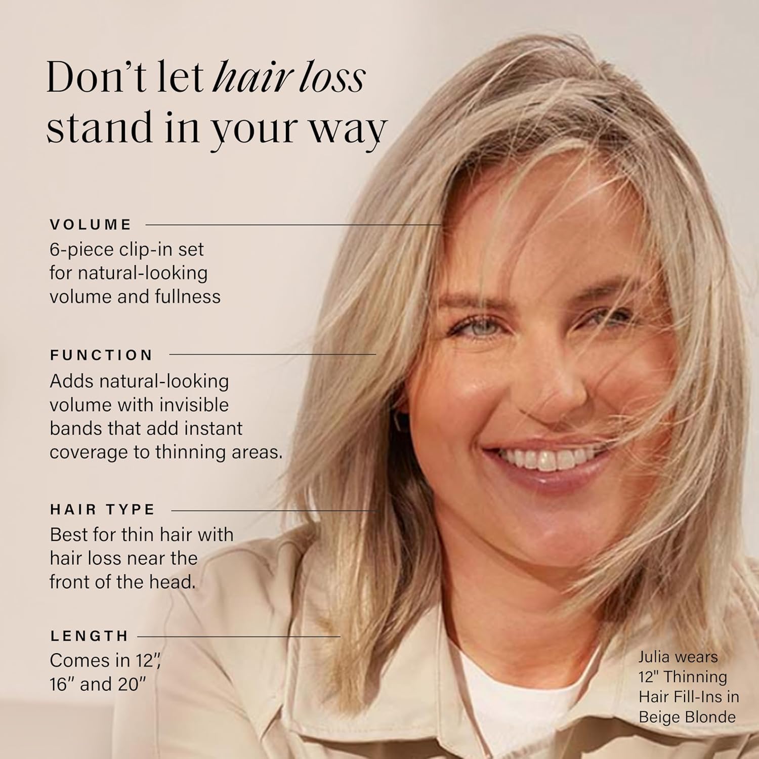 Luxy 100% Remy Human Hair Extensions for Thin Hair Thinning Hair Fill-Ins – 6 Seamless Wefts Multi-Dimensional Color Blend - Natural-Looking Volume & Coverage 50 grams 12" Natural Blonde Balayage - Image 6